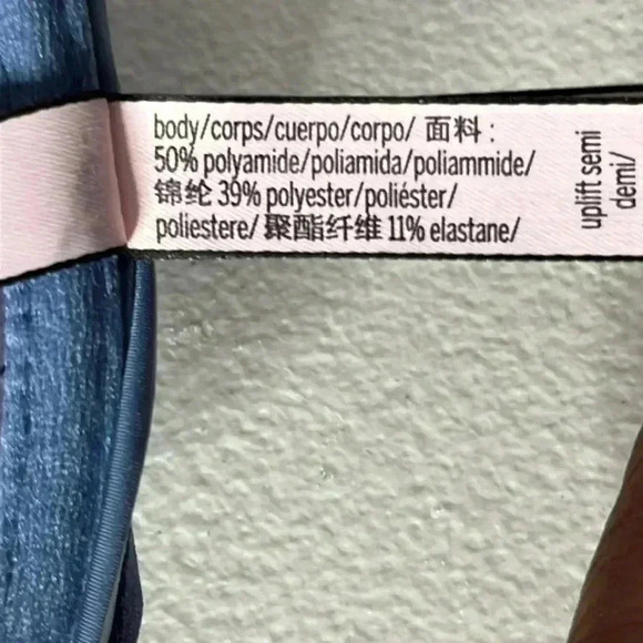 VICTORIA’S SECRET Blue UpLift Demi Front Close Strappy Back Bra Size 34D - Picture 7 of 8